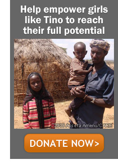 Help empower girls like Tino to reach their full potential -- Donate Now