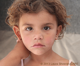 Syrian refugee girl